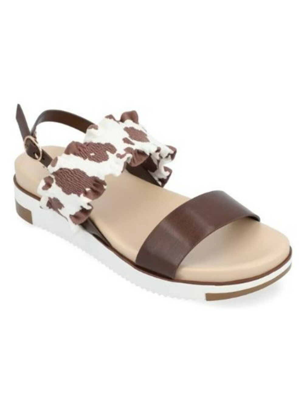 Journee Women's Riya Formed Footbed Sling Back Sandals Size 7.5 (MSRP $75)